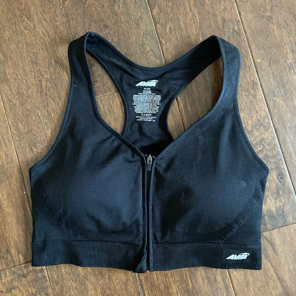 Zip Front Sports Bra